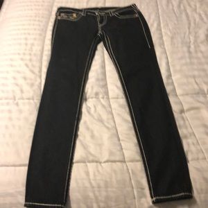 Black True Religion skinny jeans